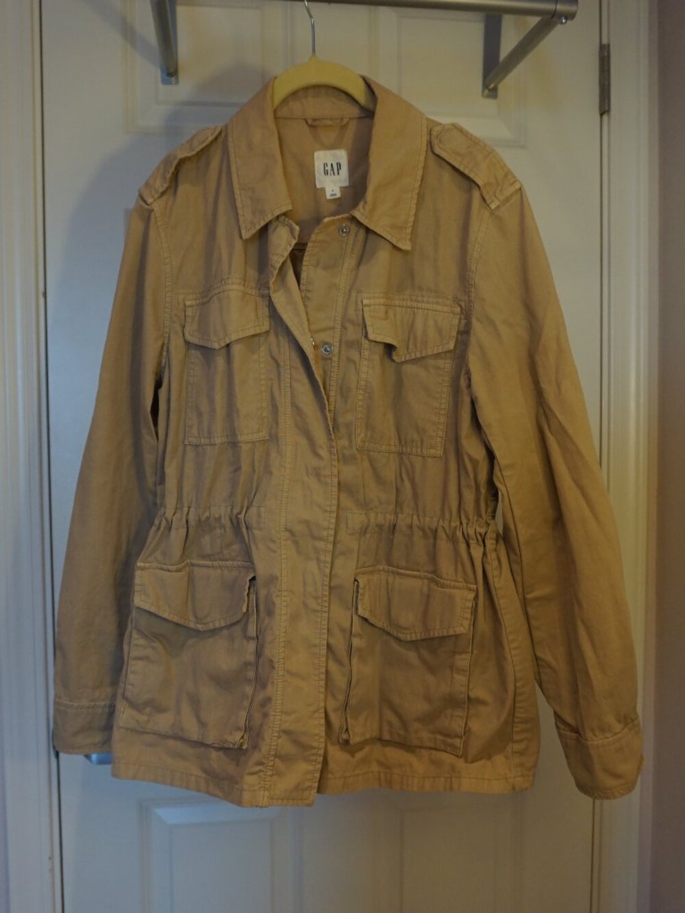 Gap | Khaki Drawstring Military Style Jacket | Size S
